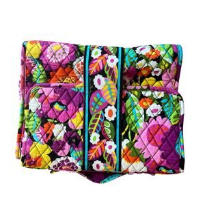 Vera Bradley Floral Pattern Roll Up Makeup / Toiletry Bag